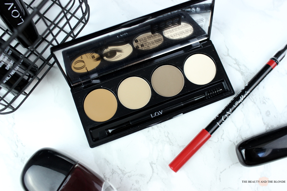 L.O.V Cosmetics, BROWttitude Eyebrow Contouring Palette, Blonde Attitude loc cosmetics review