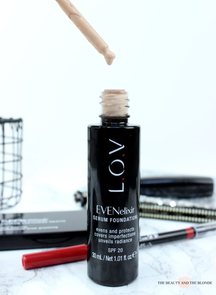 L.O.V Cosmetics review  lov EVENelixir Serum Foundation, 20 fair dream, Pipette