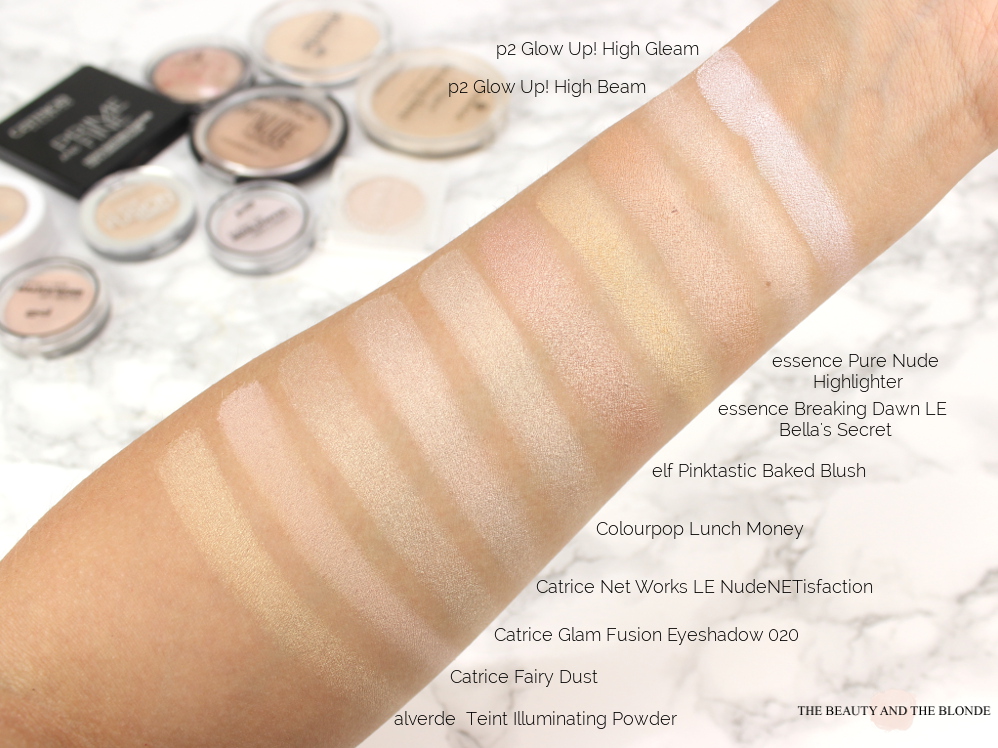Drogerie Drugstore Highlighter Swatches Makeup Collection