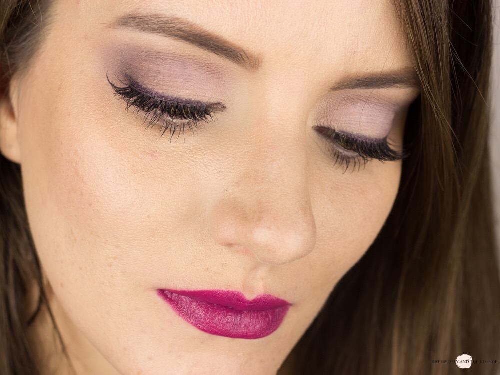 Eine Palette vier Looks Lorac Pro Soft Lilac Look AMU Makeup 